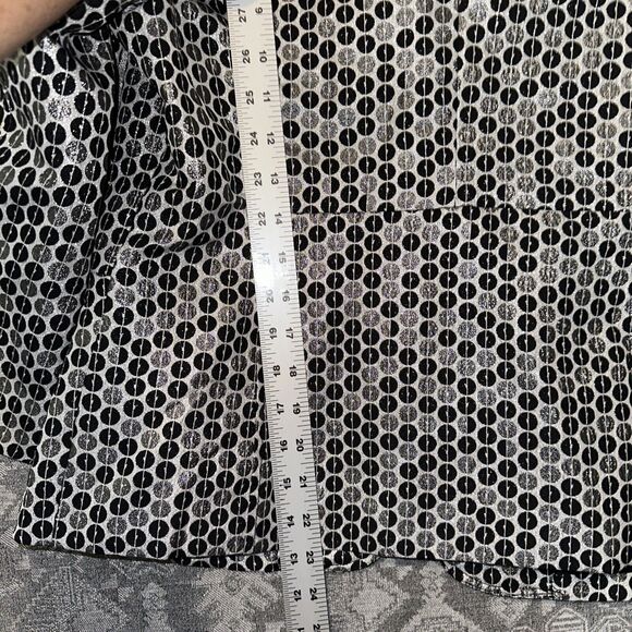 PETER NYGARD WOMEN BLACK & WHITE PATTERN Single Button BLAZER SZ 10 - Picture 8 of 8